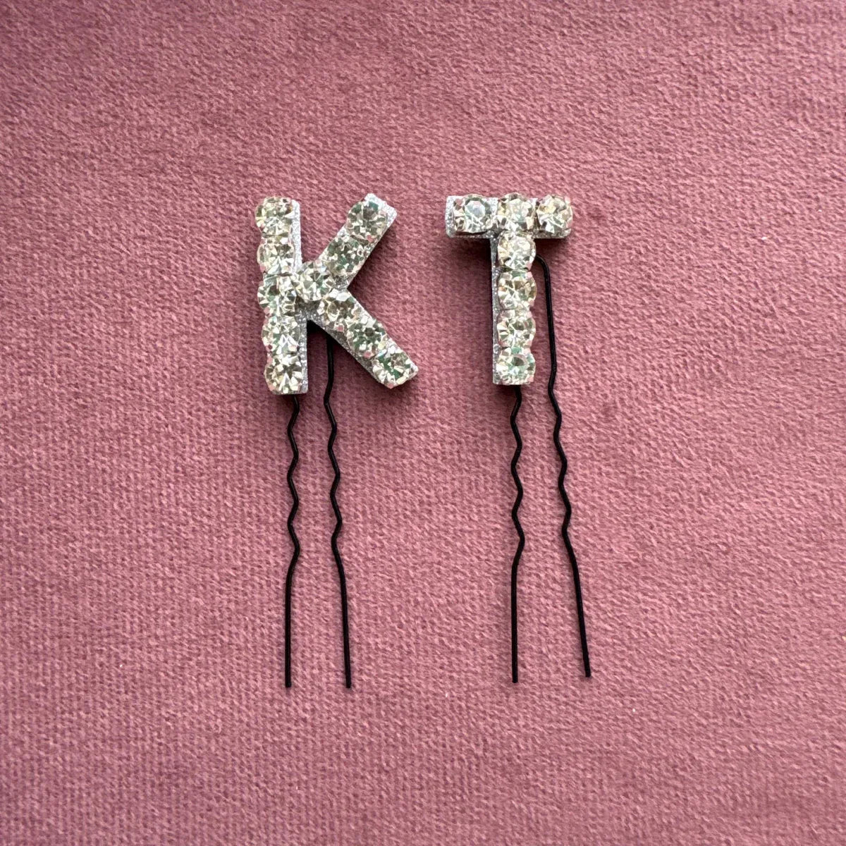 Personalized Big Crystal Hair Clip2