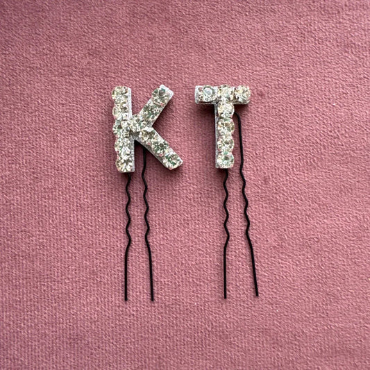 Personalized Big Crystal Hair Clip2