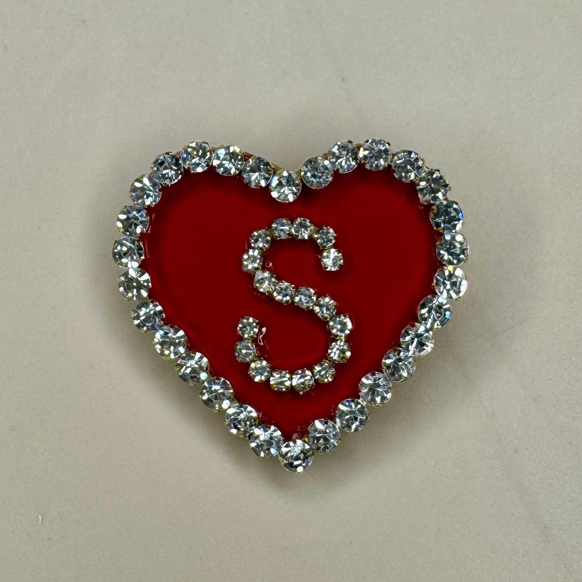 Personalized Heart Clip - Hair or Brooch