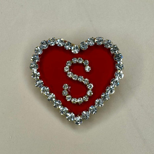 Personalized Heart Clip - Hair or Brooch