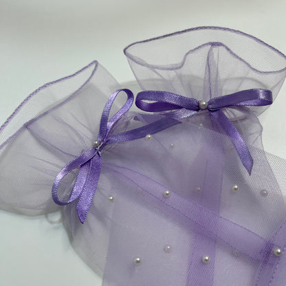 Princess Sofia Purple Net Fingerless Gloves for Baby Girls