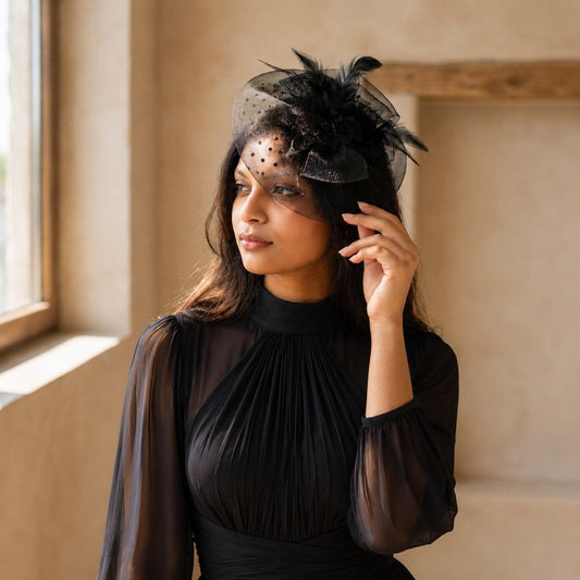 Black Fascinator Hat