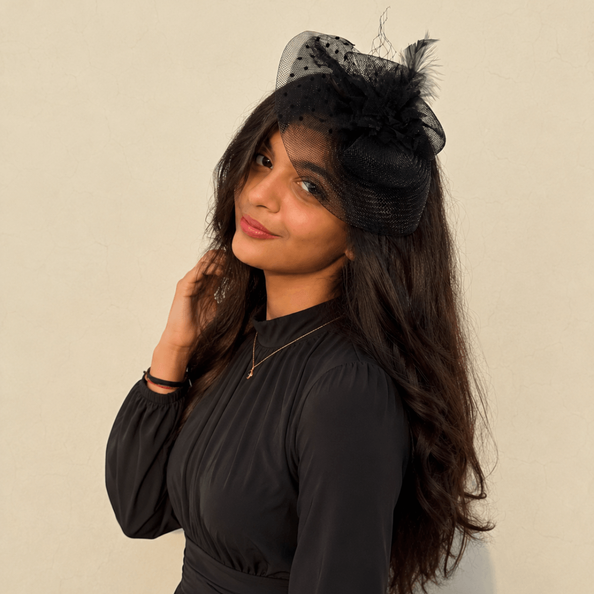 Black Fascinator Hat