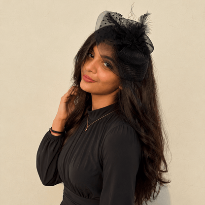 Black Fascinator Hat