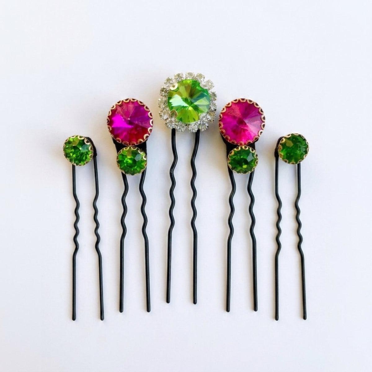 RaniBloom Crystal Hair Pin Set
