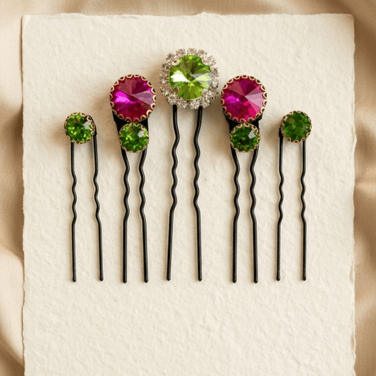 RaniBloom Crystal Hair Pin Set