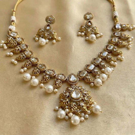 Royal Heritage Kundan Pearl Necklace Set