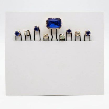 SapphireGlow Crystal Hair Pin Set