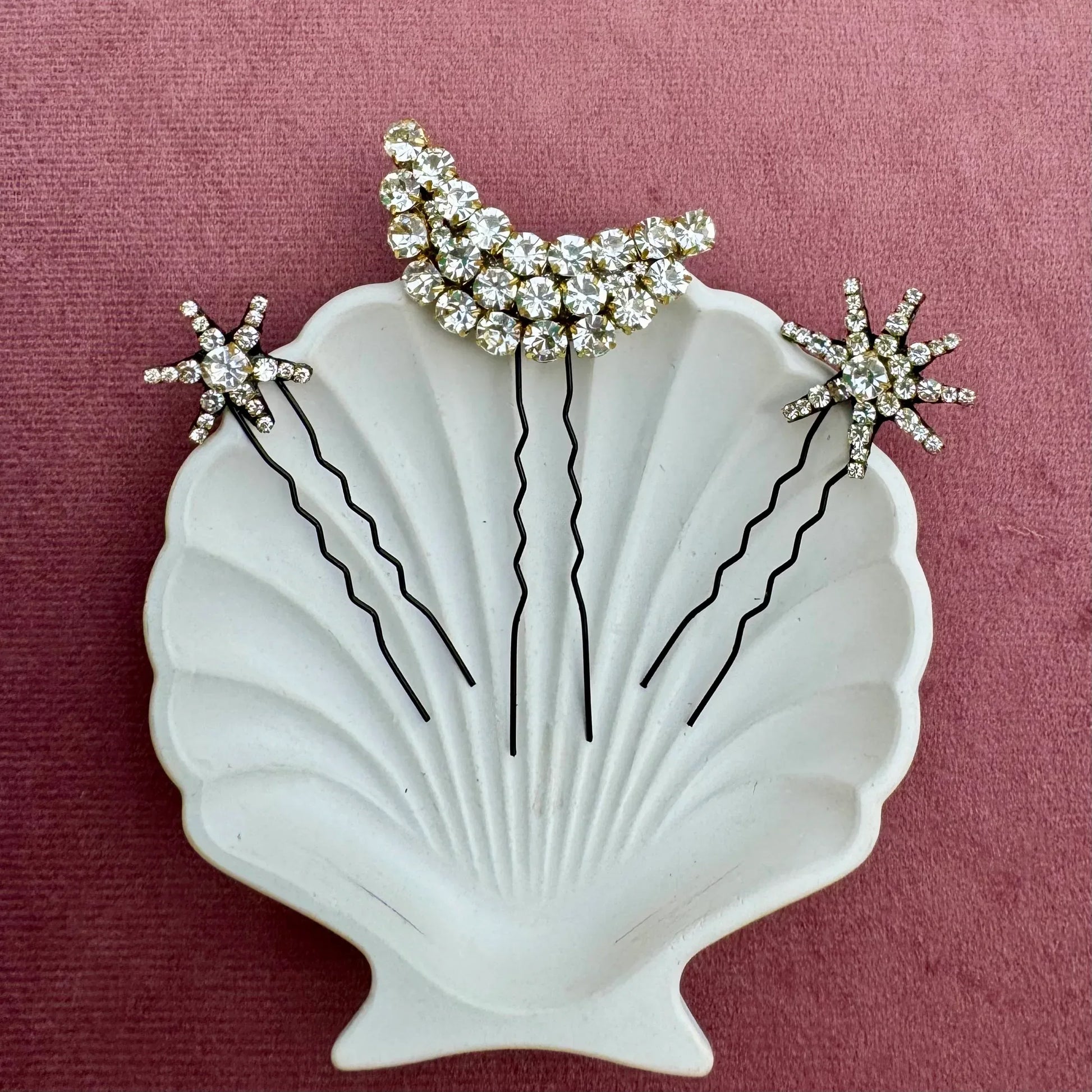 Stardust Rhinestone Dreams Hair Pins - Set of 3