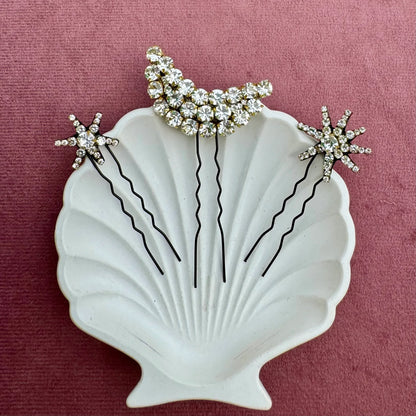 Stardust Rhinestone Dreams Hair Pins - Set of 3