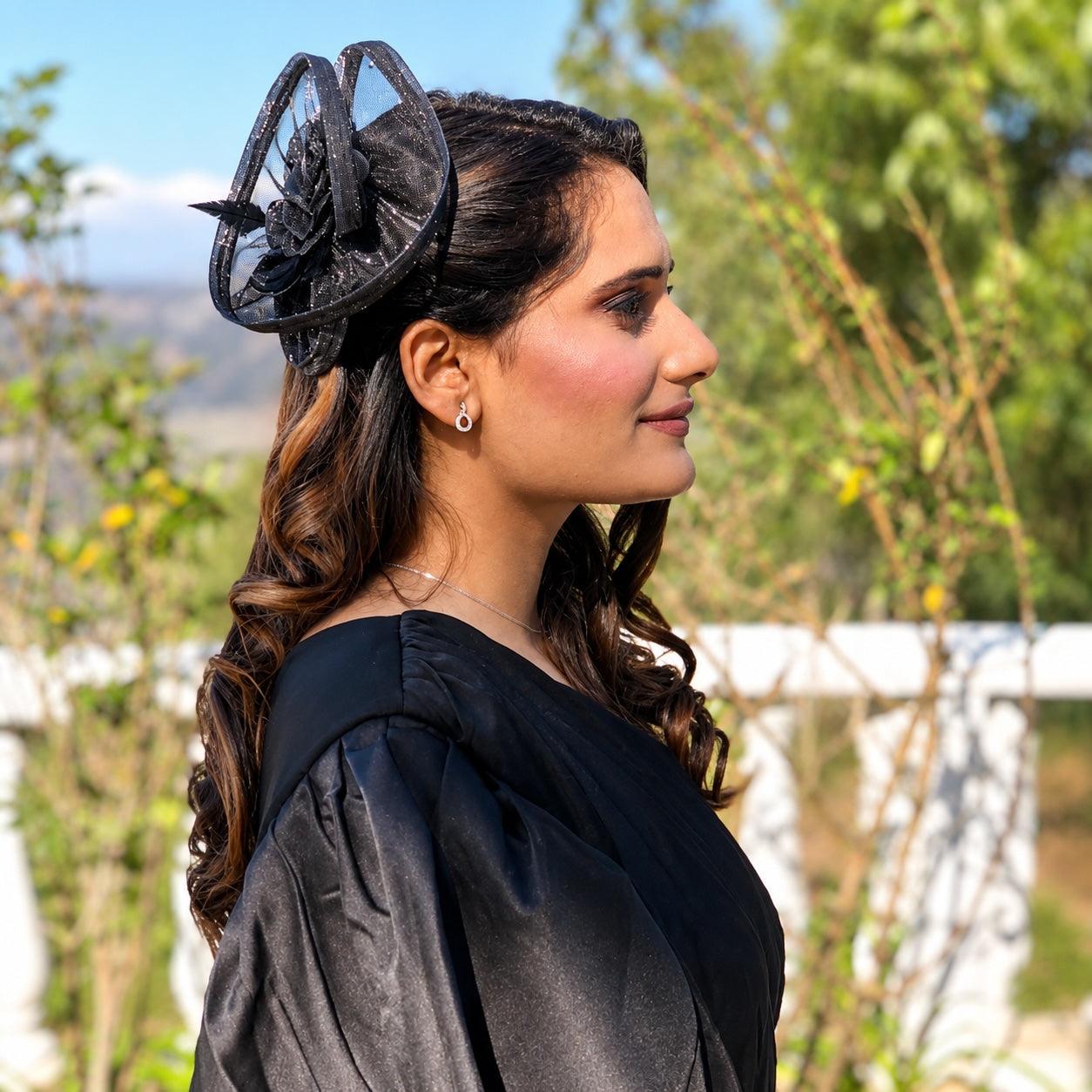 Twirlina Metallic Grey Fascinator