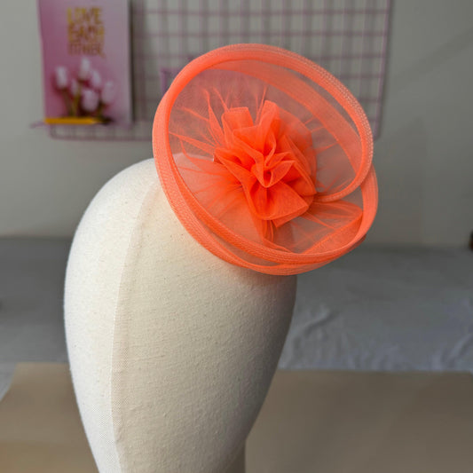 Twirlina Neon Orange Fascinator