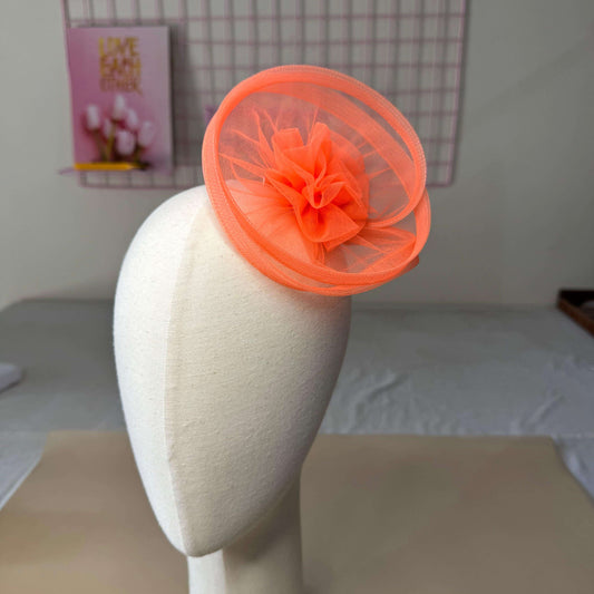 Twirlina Neon Orange Fascinator