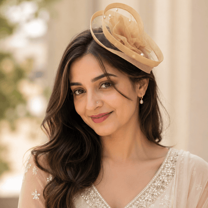 Twirlina Pearl Champagne Fascinator