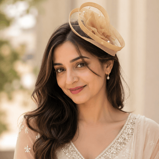 Twirlina Pearl Champagne Fascinator