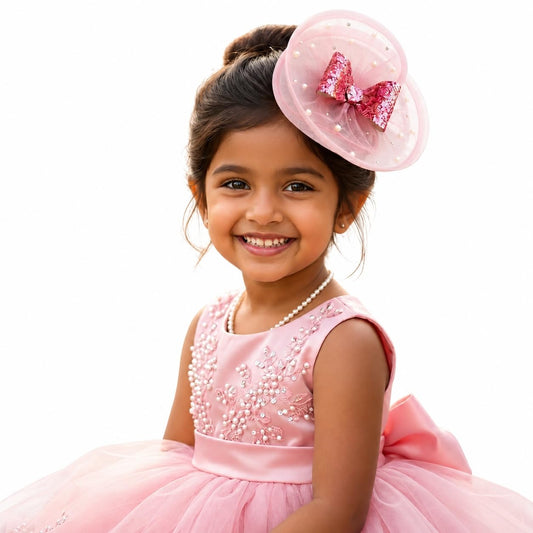 Twirlina Pink Bow Fascinator