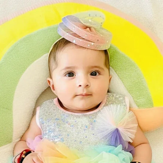 Twist and Shine Rainbow Fascinator Hat