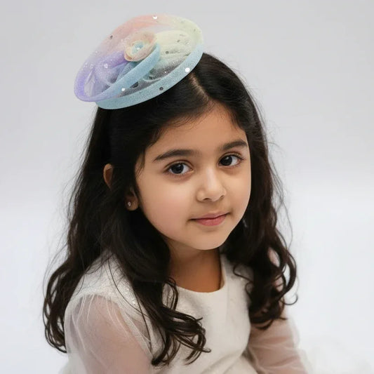 Twist and Shine Rainbow Fascinator Hat