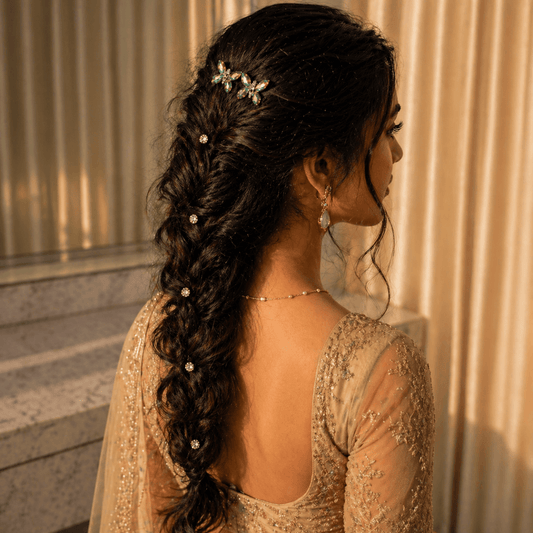 Verdant Butterfly Crystal Hair Pin Set