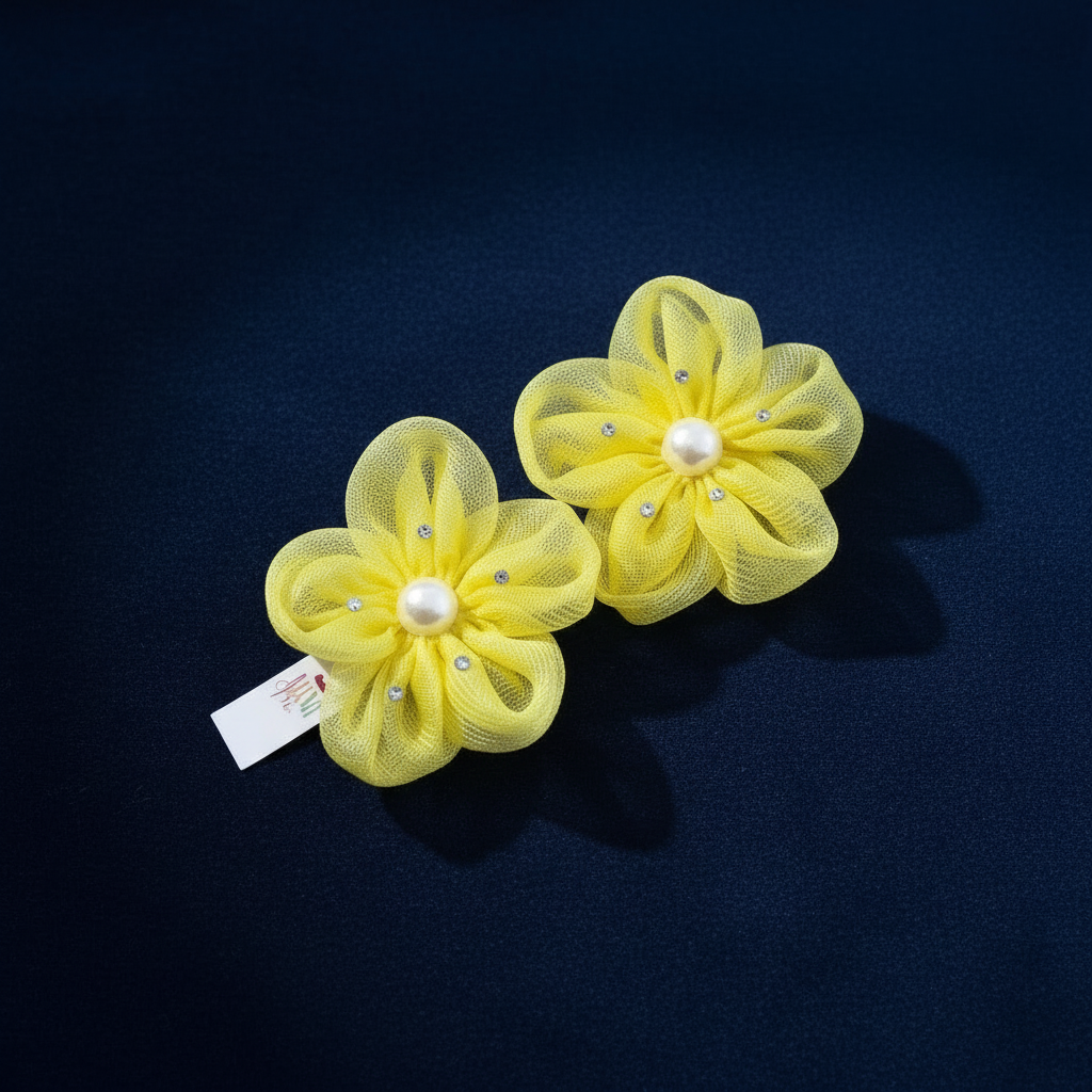 Yellow Fascinator Hair Clip