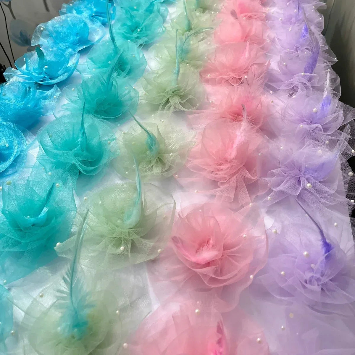 Pastel Pearls Ruffled Fascinator - Party Favor