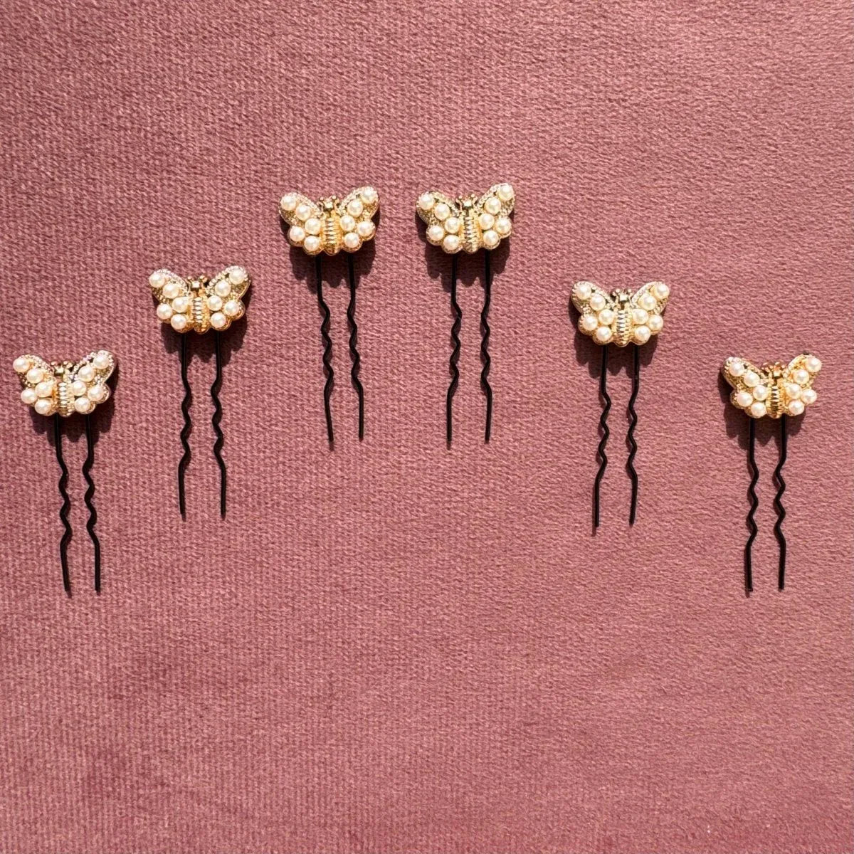 Butterfly Bun Hair Pins Set