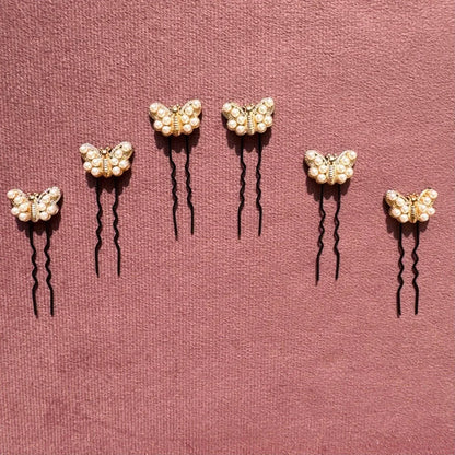 Butterfly Bun Hair Pins Set