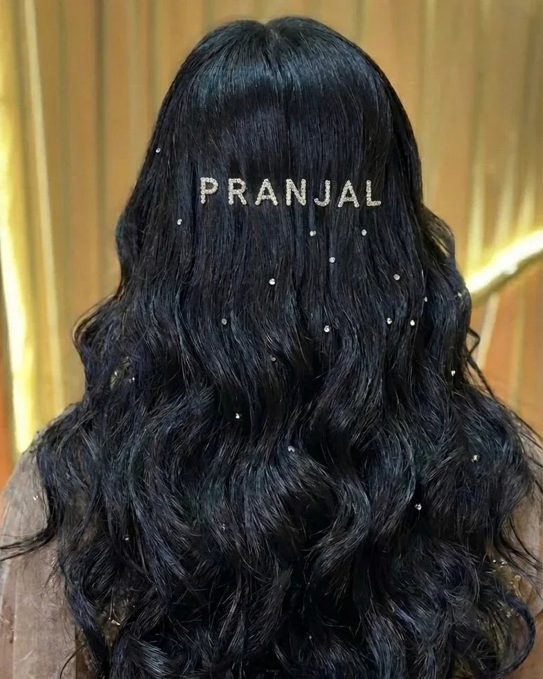 Custom Name Crystal Letter Clips (Small)