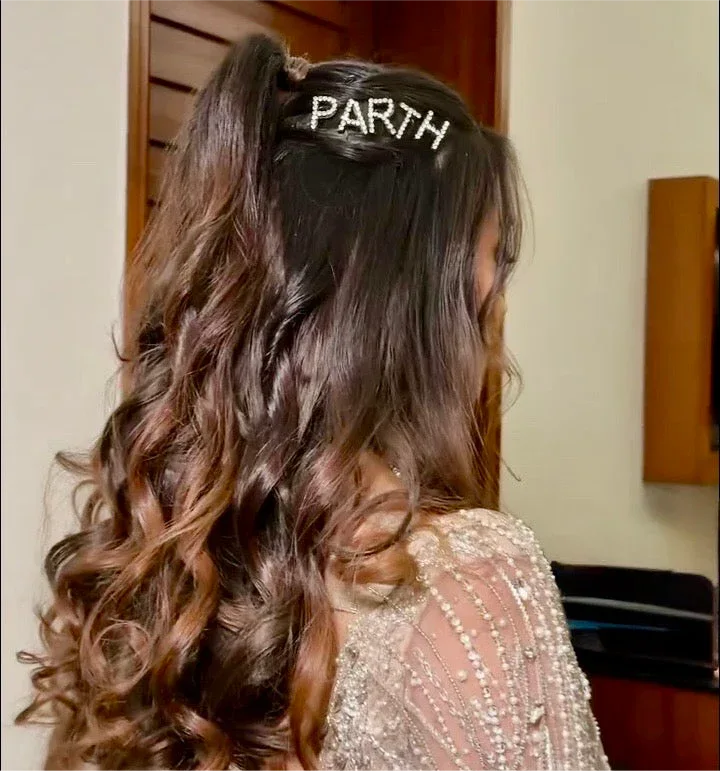 Custom Name Crystal Letter Clips