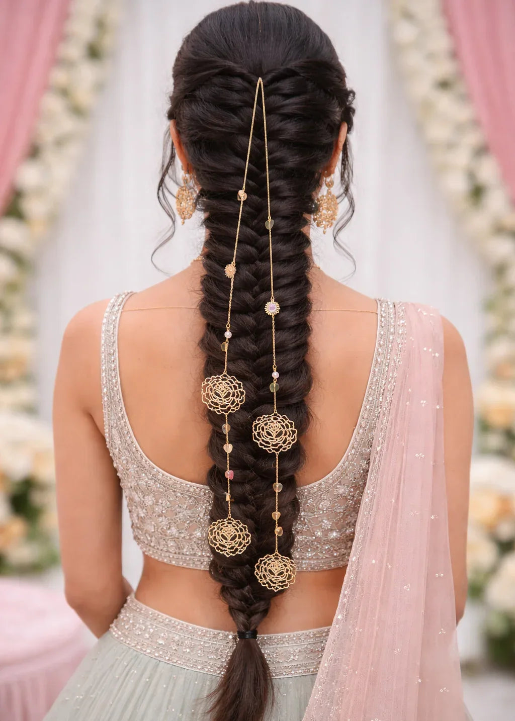 Rose Cascade Choti Hair Chain