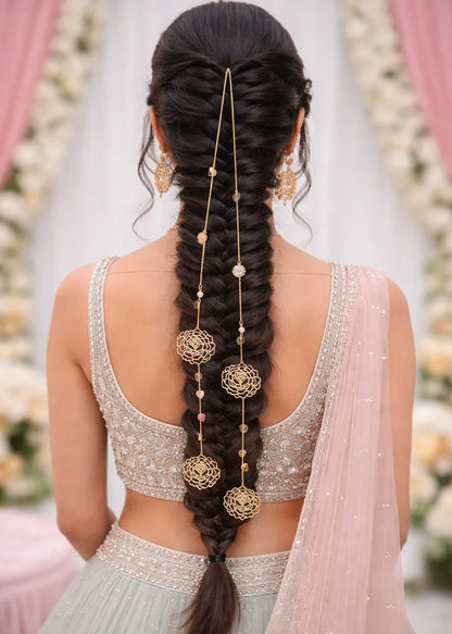 Rose Cascade Choti Hair Chain