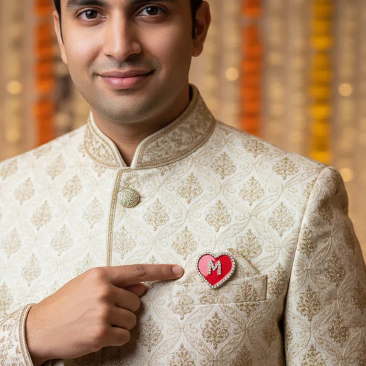 Personalized Heart Clip - Hair or Brooch