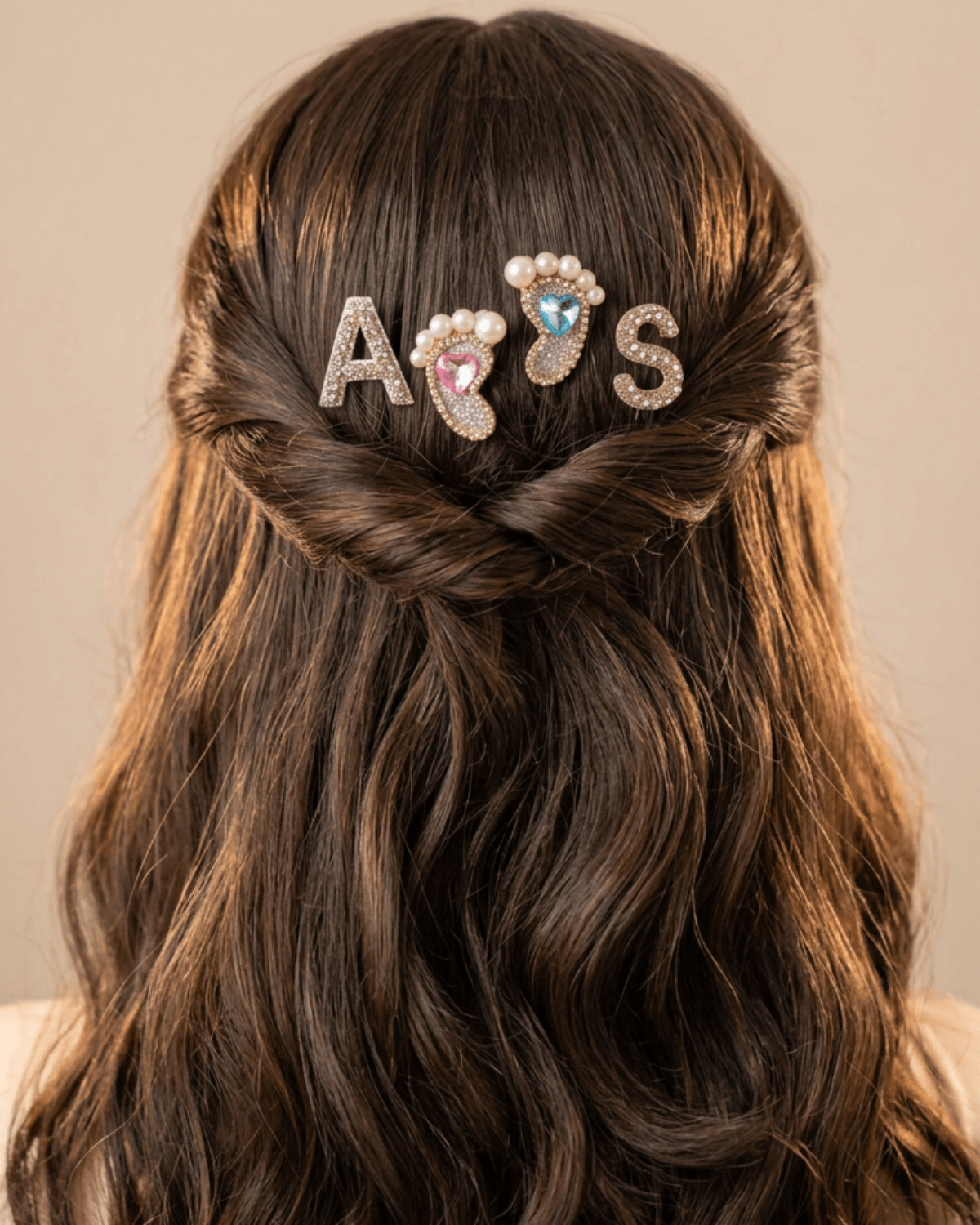 Baby Shower Personalized Hair Pin Set
