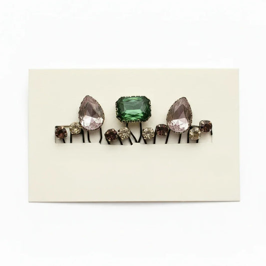 Emerald & Amethyst Luxe Hair Pin Set
