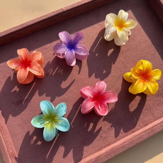 Flower Hair Claw Clip (Medium Size) – 6 Color Options