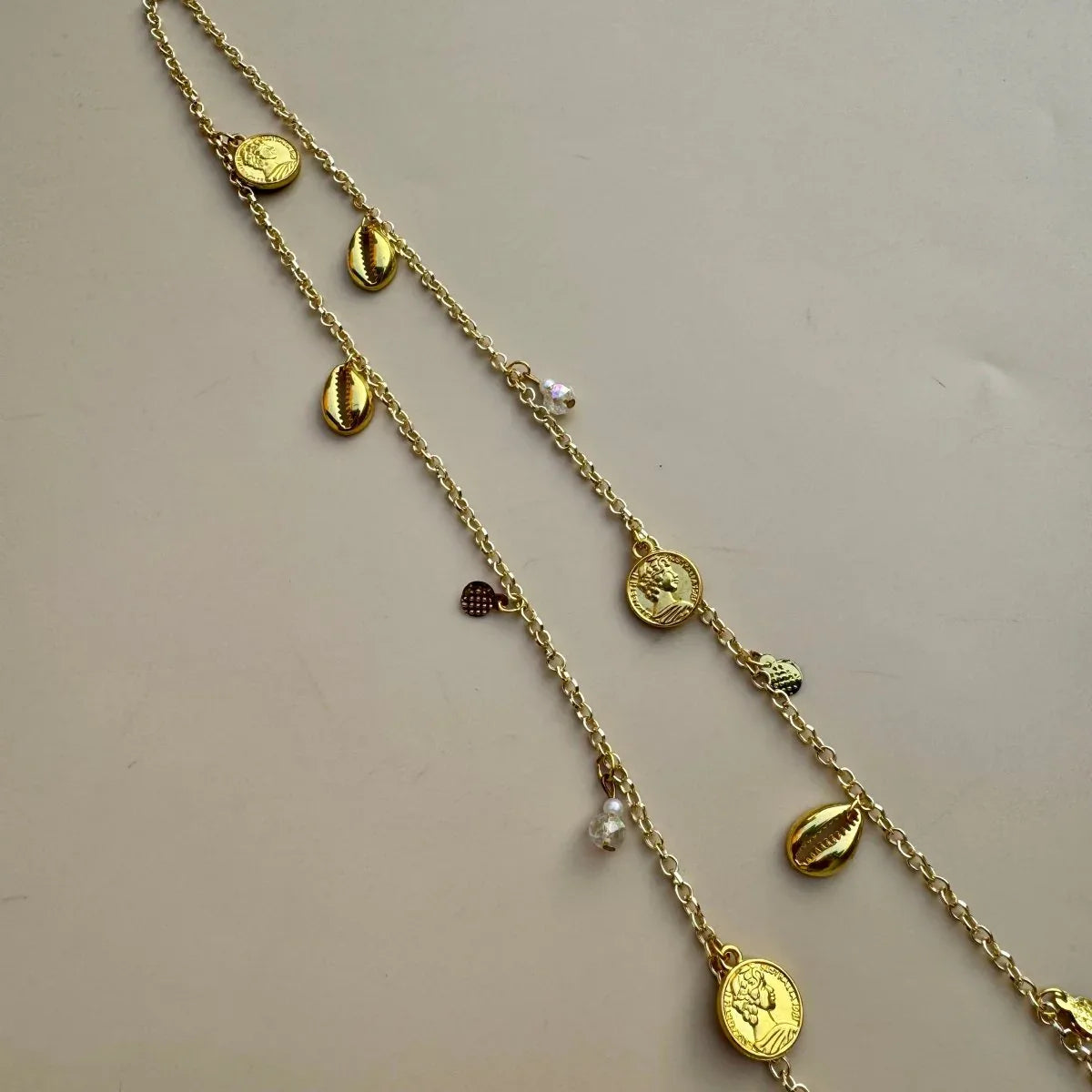 Regal Rose & Coin Charm Ghunghru Hair Chain