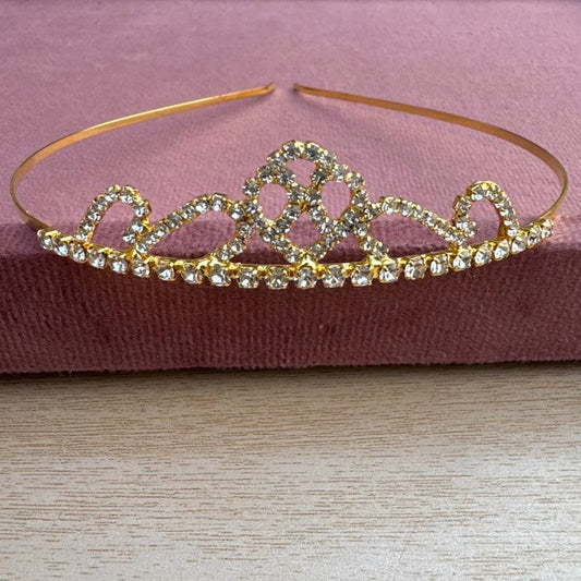 Golden Crystal Bridal Tiara Hairband