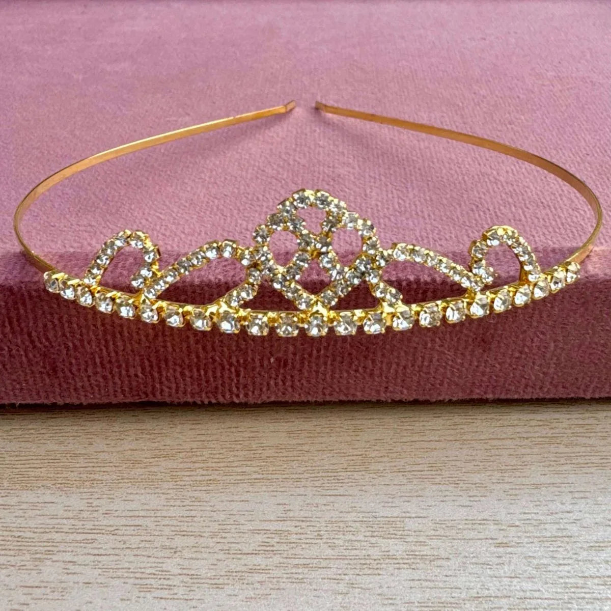 Golden Crystal Bridal Tiara Hairband