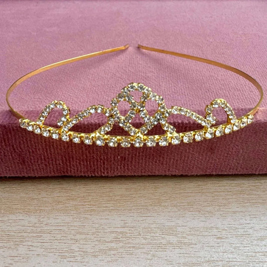 Golden Crystal Bridal Tiara Hairband