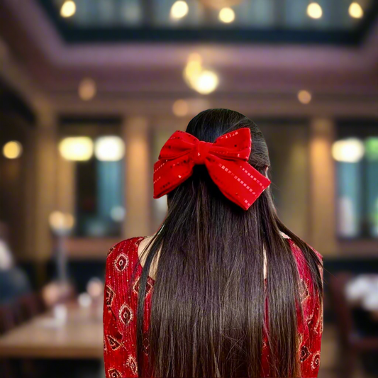 Red Hair Bow Clip for your valentine