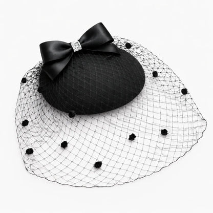 Polka Dot Birdcage Veil Fascinator