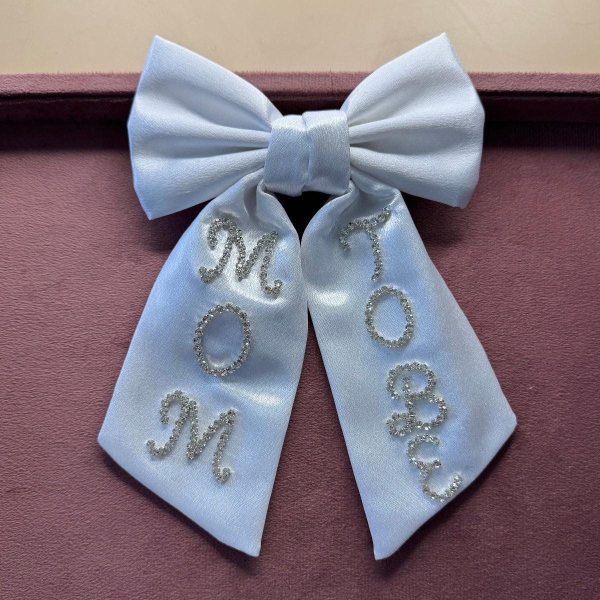 custom mom to be bow