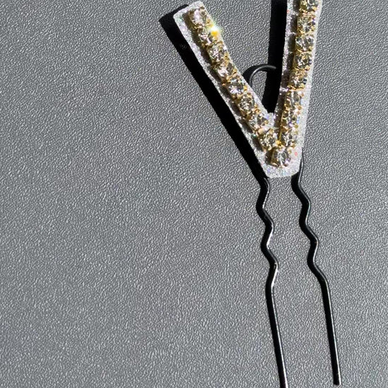 Custom Name Crystal Luxe Letter Clips