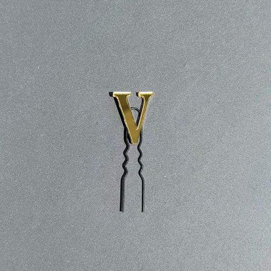 Custom Name Acrylic Golden Letter Hair Pin