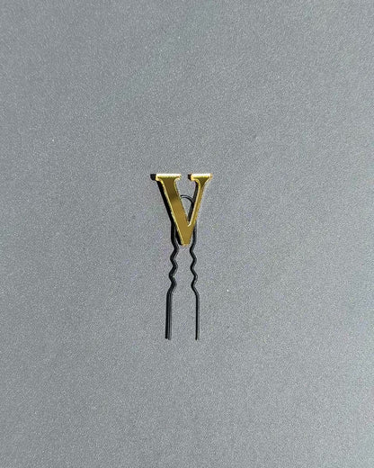 Custom Name Acrylic Golden Letter Hair Pin