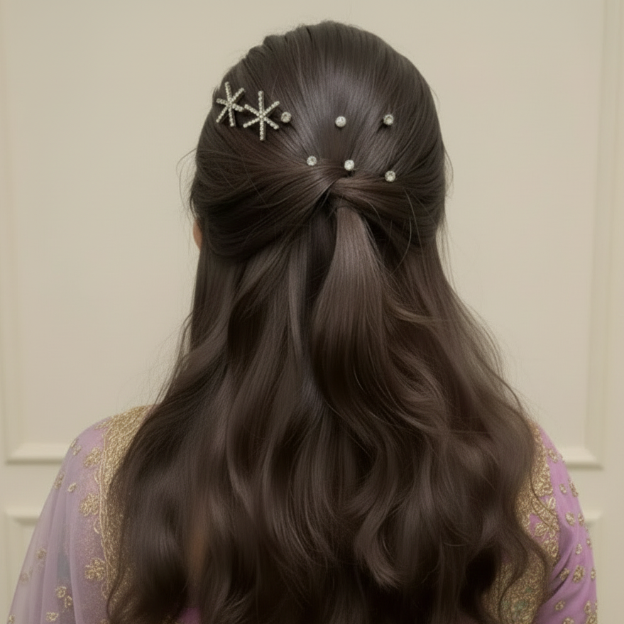 Crystal Starburst Hair Pin Set