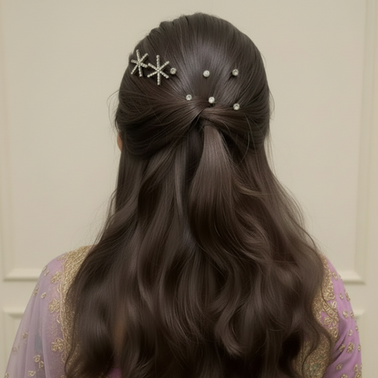 Crystal Starburst Hair Pin Set