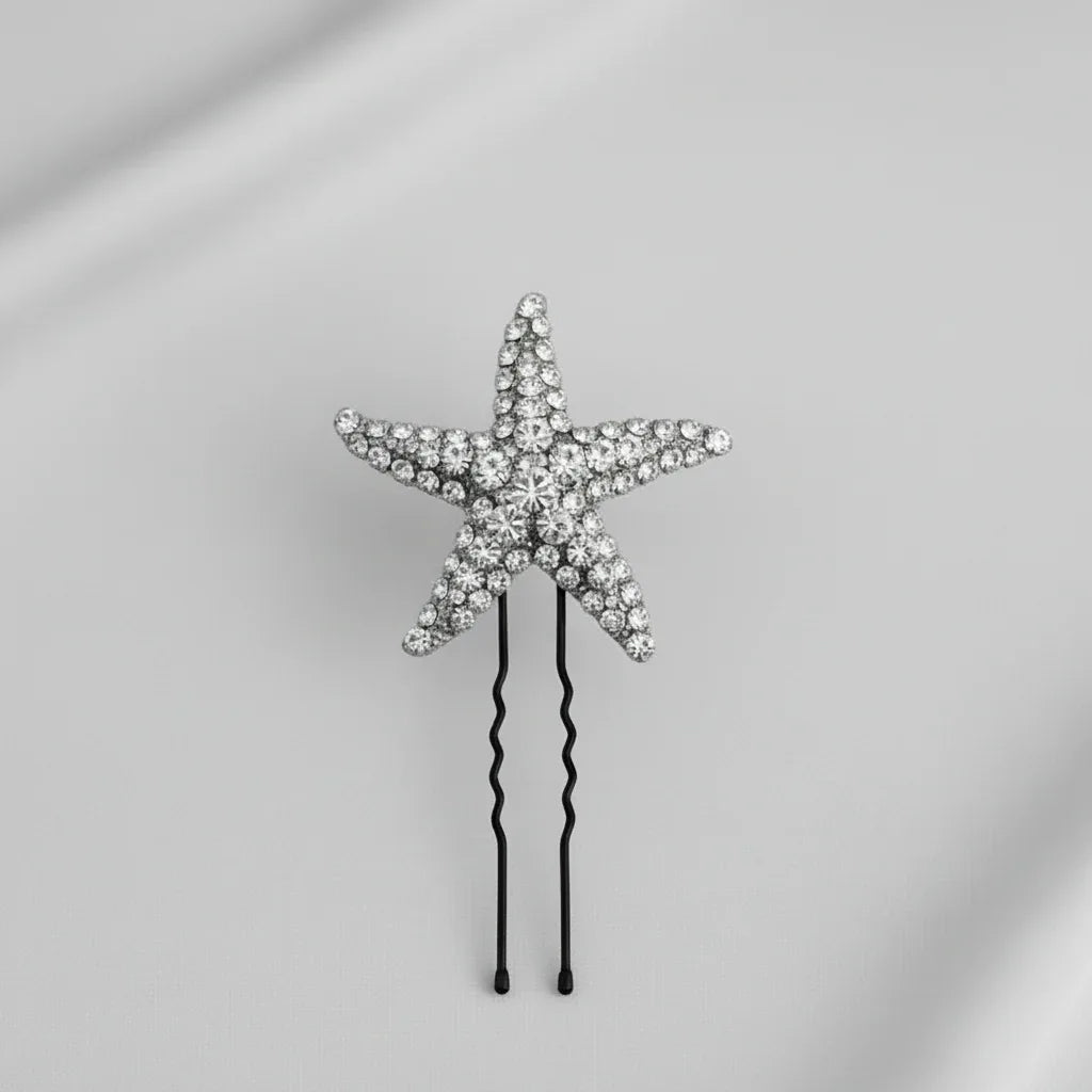 Crystal Starfish Hair Pin