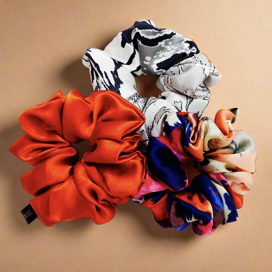 Once and Floral Scrunchie Set for Women | Premium Satin Material