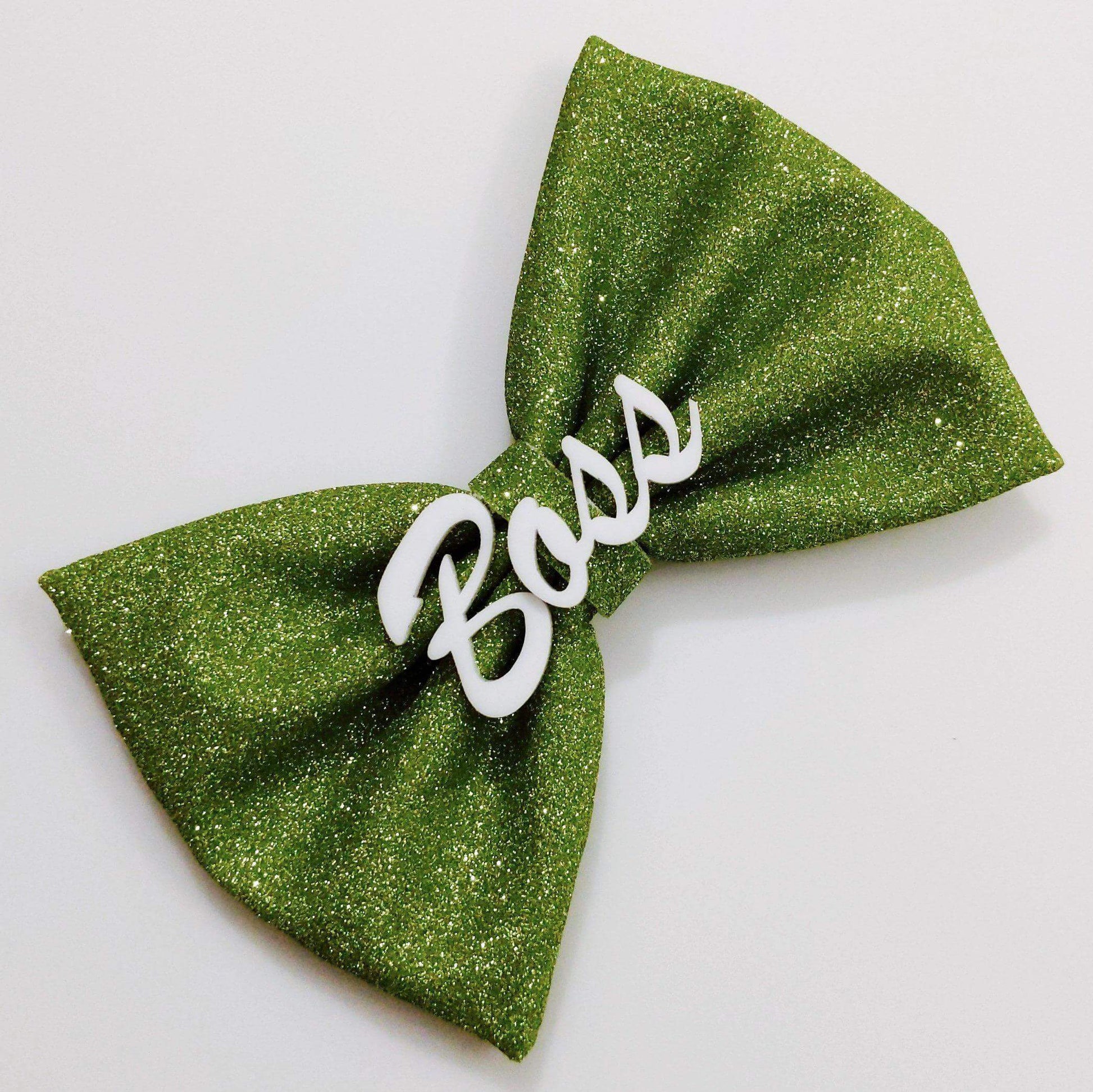 Custom Name Green Bow Hair Clip | Personalized Hair Accessory | Perfect Gift for Girls